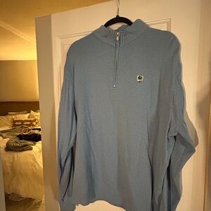 Peter Millar Light Blue Zip-Up Sweater